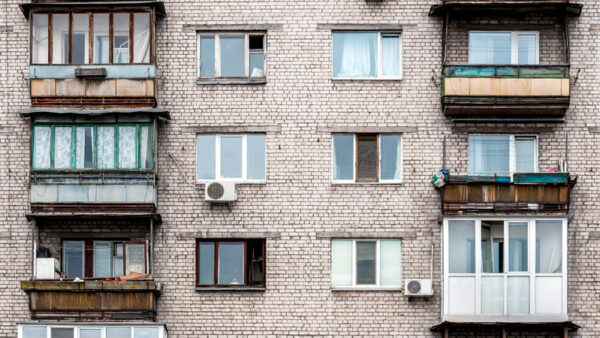 Wohnhaus, Wohnung, Balkon, Fenster, Altbau, Stadt, Miete