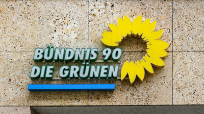 Die Grünen, Politik, Partei, Logo, Bündnis 90, Wand, Gebäude