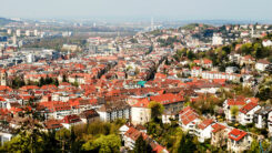 Stuttgart, Stadt, Panorama, Häuser, Bäume, Baden-Württemberg