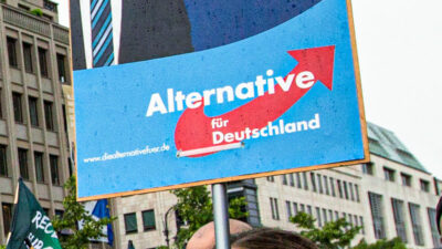 AfD, Alternative für Deutschland, Partei, Demo, Demonstration, Schild, Logo
