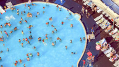 Freibad, Schwimmbad, Sommer, Schwimmen, Spaß, Freizeit, Hitze, Menschen, Gesellschaft