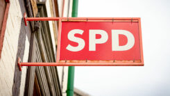 SPD, Logo, Schriftzug, Wand, Politik, Sozialdemokraten