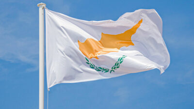 Flagge, Fahne, Zypern, Cyprus, Himmel, Insel, Fahnenmast