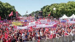 IG Metall, Gewerkschaft, Kundgebung, Menschen, Berlin, Demonstration