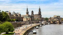 Dresden, Sachsen, Stadt, Menschen, Fluss, Panorama, Deutschland
