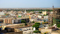 Nouakchott, Mauretanien, Afrika, Stadt, Häuser, Panorama, Meer