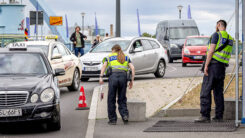 Polizei, Grenzkontrolle, Autos, Grenze, Deutschland, Polen, Migration, Flüchtlings, Asyl