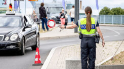 Polizei, Grenzkontrolle, Autos, Grenze, Deutschland, Polen, Migration, Flüchtlings, Asyl