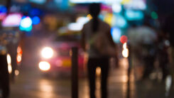 Prostituierte, Prostitution, Straße, Nacht, Frau, Auto, Lichter