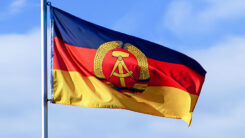 DDR, Fahne, Flagge, Deutsch Demokratische Republik, Fahnenmast, Himmel