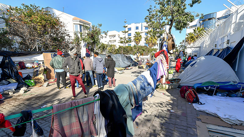 Düsterer Alltag der Migranten in Tunis Düsterer Alltag der Migranten in Tunis