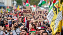 Demonstration, epd, Menschen, Palästina, Gaza, Israel, Krieg, Genozid, Völkermord