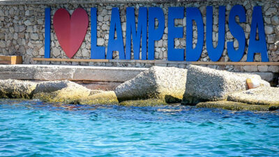 Italien, Flüchtling, Lampedusa, Insel, Meer, Küste, Hafen