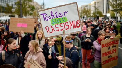 Demonstration, Demo, Berlin, Menschen, CDU, Friedrich Merz, Stadtbild,, Rassismus