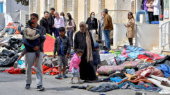 Tunesien, Tunis, Flüchtling, Menschen, Lager, Gewalt, Familie, Straße