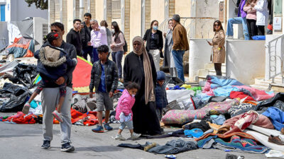 Tunesien, Tunis, Flüchtling, Menschen, Lager, Gewalt, Familie, Straße