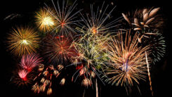 Feuerwerk, Neujahr, Silvester, Himmel, Feiern, Lichter