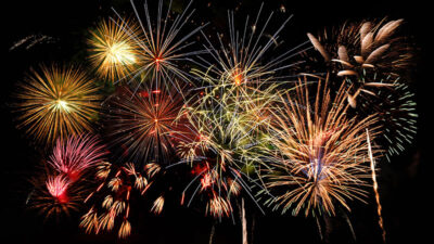 Feuerwerk, Neujahr, Silvester, Himmel, Feiern, Lichter