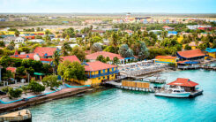 Insel, Karibik, Küste, Urlaub, Palmen, Meer, Boot, Tourismus