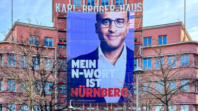 N-Wort. Nasser Ahmed, Nürnberg, Plakat, Wahlkampf, SPD, Politik