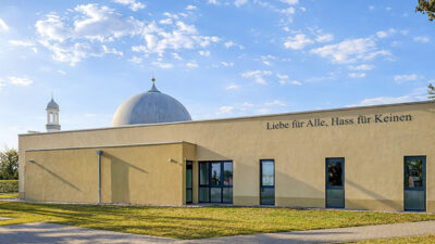 Moschee, Islam, Kuppel, Minarett, Religion, Muslim, Ahmadiyya, Erfurt, Thüringen