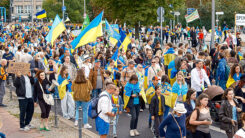 Ukrainer, Demo, Demonstration, Deutschland, Flucht, Flüchtling, Geflüchtete