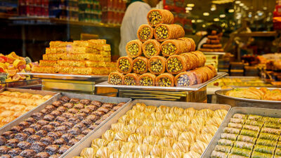 Baklava, Süßes, Ramadan, Essen, Süßigkeit, Theke, Laden, Geschäft