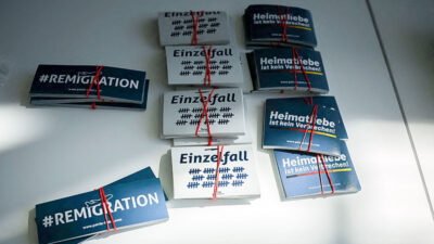 AfD, Parteitag, Remigration, Einzelfall, Heimatliebe, Merchandising, Werbung