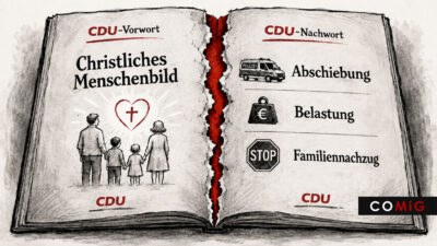 CDU, Broschüre, Christliches Menschenbild, Familie, Abschiebung, Familiennachzug