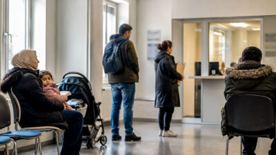 Menschen, Männer, Frauen, Kind, Behörde, Amt, Ausländeramt, Ausländer, Migranten, Bürokratie