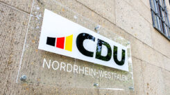 CDU, NRW, Nordrhein-Westfalen, Politik, Christlich Demokratische Union, Gebäude, Schild