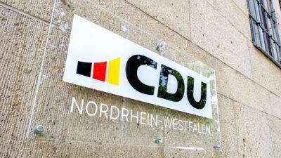 CDU, NRW, Nordrhein-Westfalen, Politik, Christlich Demokratische Union, Gebäude, Schild
