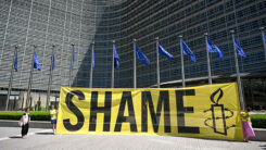 Amnesty International, Europäische Union, Europaparlament, Protest, Shame, Flüchtlingspolitik, Asylpolitik, Menschenrechte