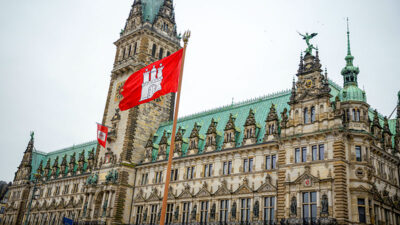 Hamburg, Rathaus, Bürgerschaft, Fahne, Flagge, Wappen, Politik, Parlament