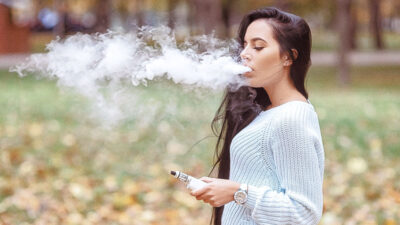 Frau, Mädchen, Rauchen, Nikotin, Rauch, Vapen, Vape