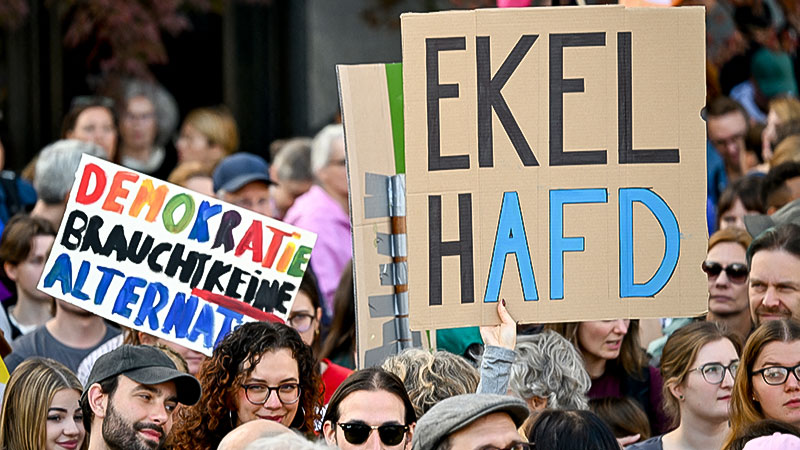 Demonstration, Demo, AfD, AfD-Verbot, Vielfalt, Menschen, Gesellschaft, Rechtsextremismus, Ekelhafd