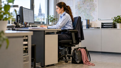 Muslim, Religion, Kopftuch, Religionsfreiheit, Polizei, Büro, Amt, Arbeit